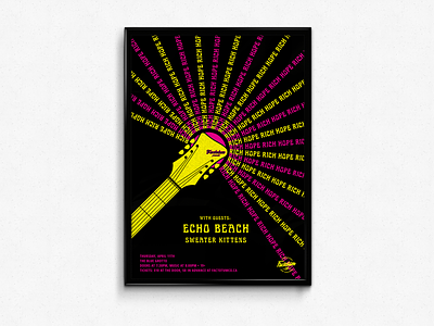 Rich Hope Gig Poster cmyk gig poster graphic design illustrator minimal design music poster design print print design typography vector vector artwork