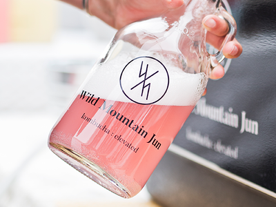 Kombucha Growler growler design logo in use wordmark typography minimal logo design logo identity design branding
