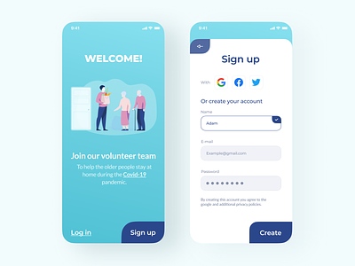 Daily UI - Sign Up app daily ui design mobile design onboard sign up ui ux
