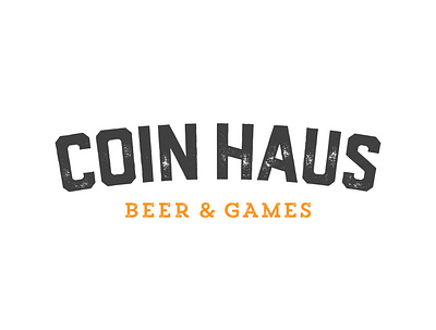 Coin Haus design logo typography vector