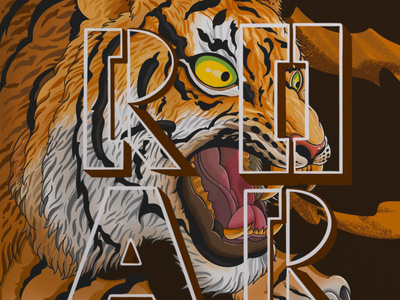 roar illustrative typography by Miguel Queirós on Dribbble