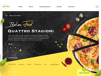 Best Pizza Webpage Concept adobexd clean design italian food modern pizza shop ui ui design uiux userinterface web webdesign website website design