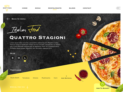 Best Pizza Webpage Concept