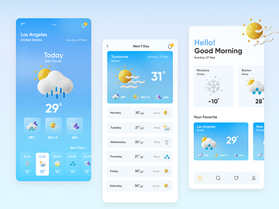 Weather App app app design clean design ui ui design uiux userinterface weather weather app web webdesign website website design