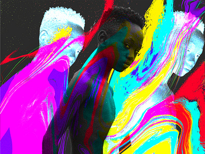 Abstract Kid abstract black child colorful texture