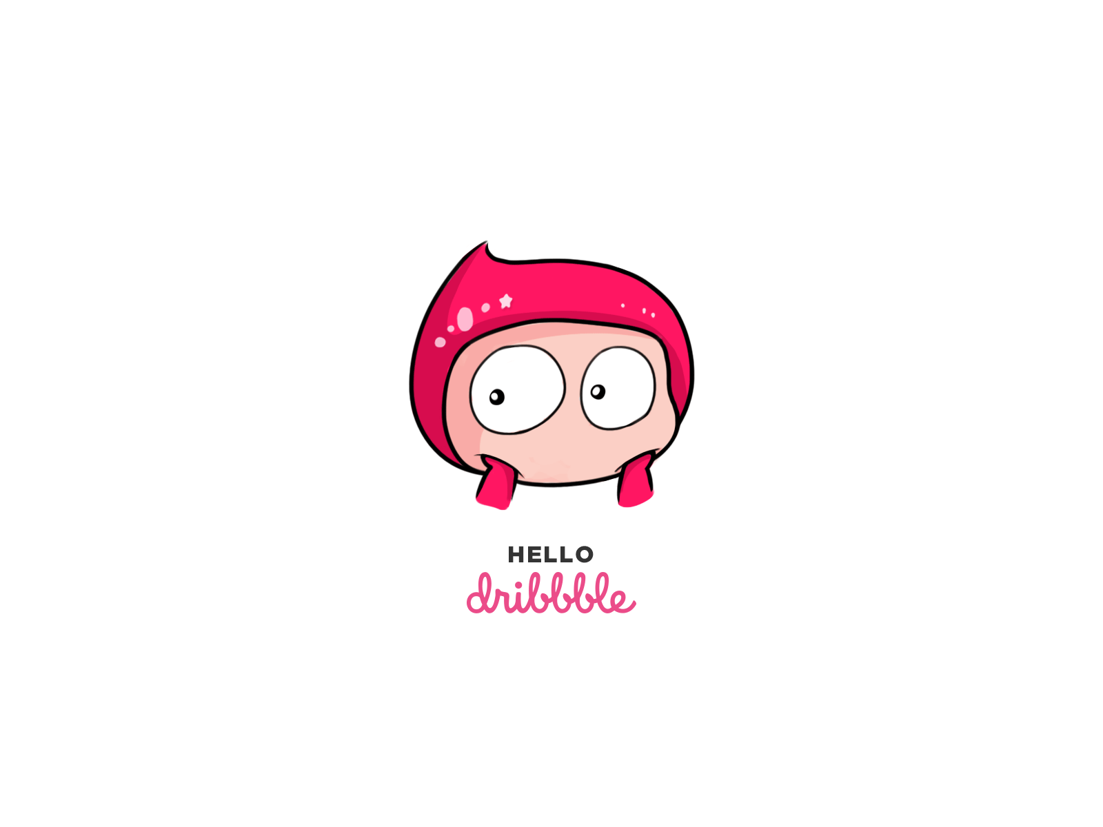 Hello Dribbble animation cute dribbble emoji hello logo motion graphics 动图 表情包