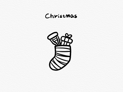 ✨🎄my Christmas 🎄✨ christmas crutch fracture gift hurt illustration injured leg limp line line drawing simple sock stocking wounded