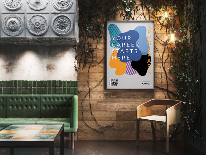 KPMG Recruiting Poster illustrator design kpmg accounting poster