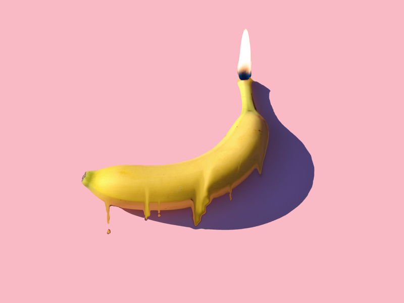 Mellow Yellow album cover culinary food banana creative photoshop