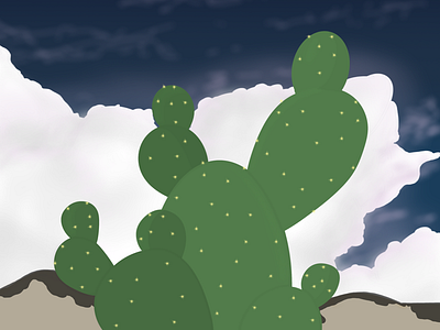 Lone Cactus american west cactus desert design illustration plants succulents