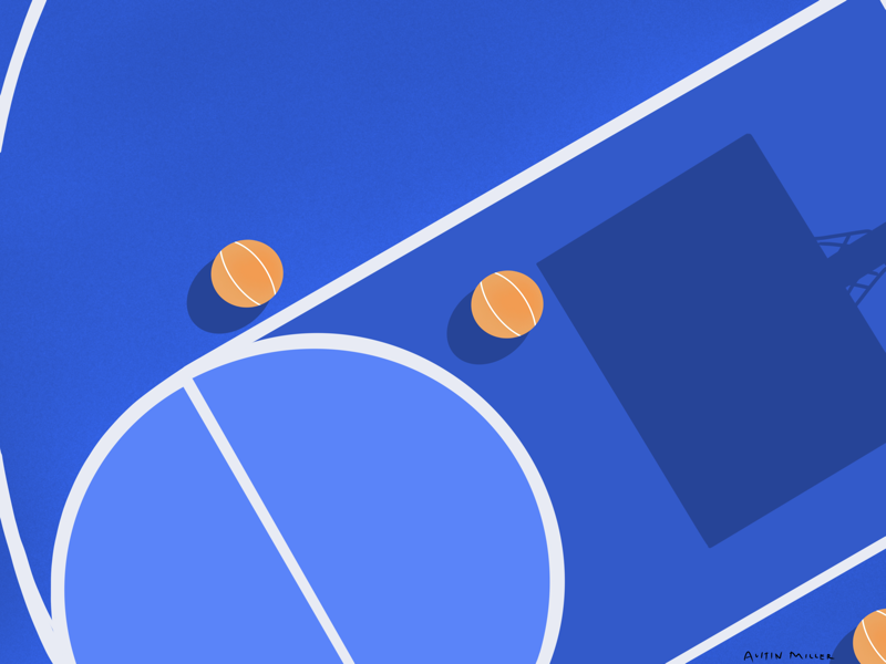Basketball illustration basketball lines minimalism clean