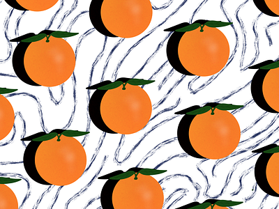 Orange Colored Dream design fruit graphic design illustration oranges pattern textiles