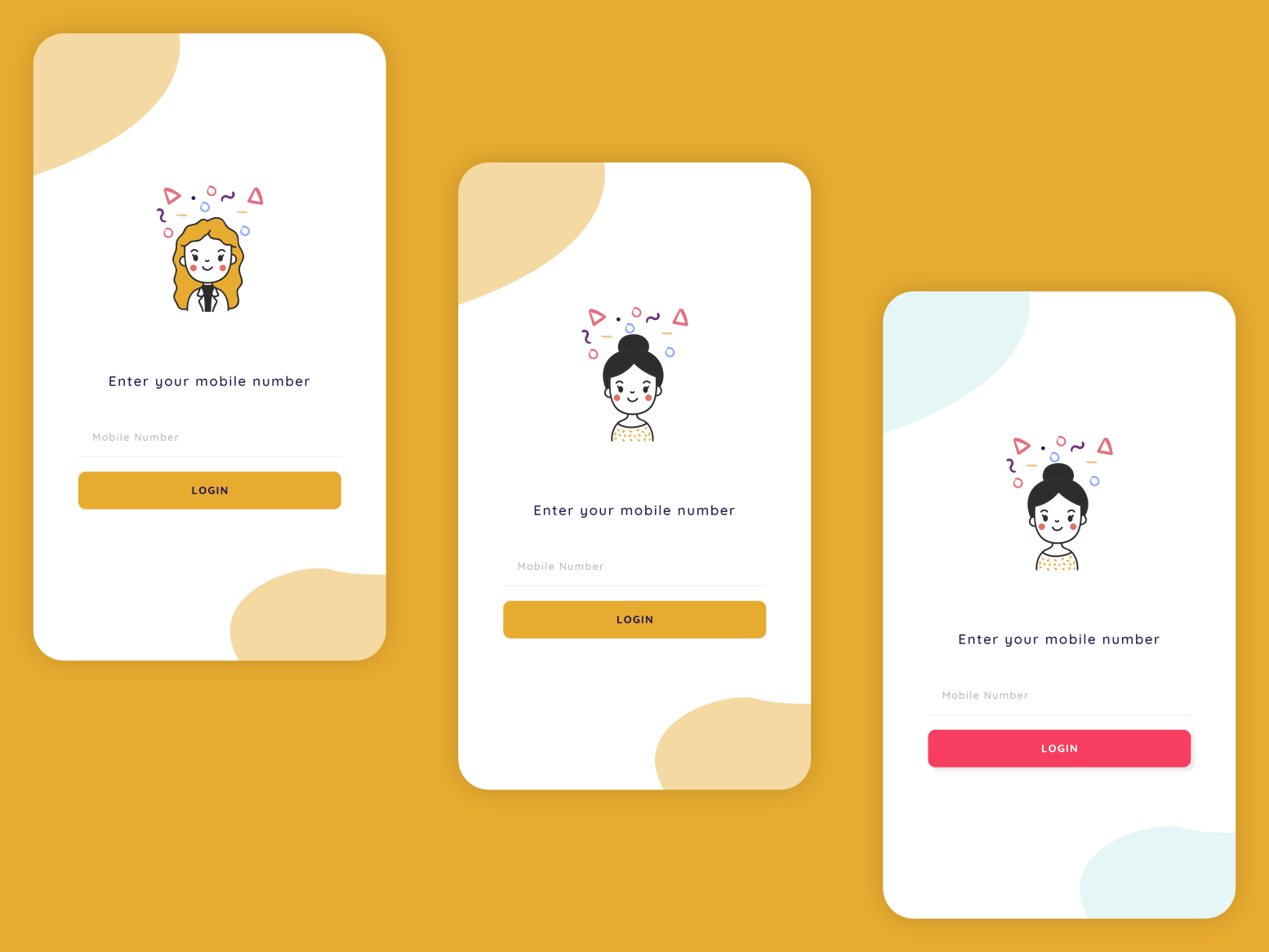 Login Mobile Screen Designs by Rohit on Dribbble