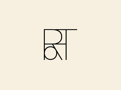 A monogram of my own name alphabet brand branding clean cool design elegant illustration letter logo minimal monogram name names print rohit self text type typography