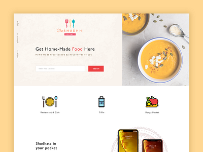 shudhh branding design food foodie homepage minimal pure restaurant restaurant branding restaurants ui ux web webdesign website