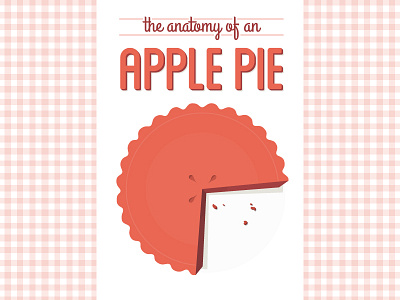 Pie food illustration kitchen recipe typography