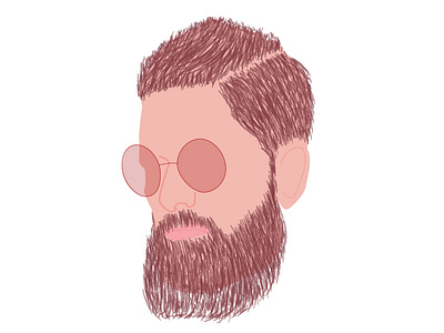 Bearded Man Illustration