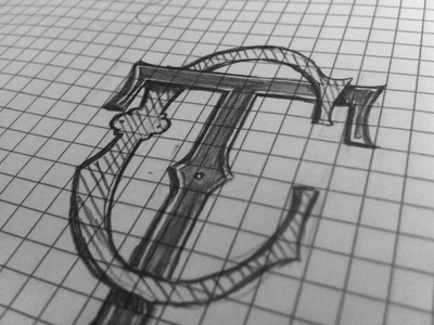 TC draft monogram sketch