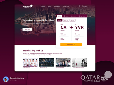 "QATAR AIRWAYS" Website