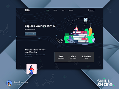 "Skillshare" redesign