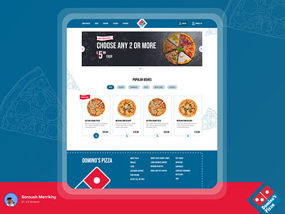 "Domino's Pizza" website branding graphic design minimal ui uidesign user user experience user interface design userinterface websiteui