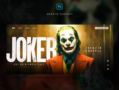 Movie Website Concept - UI Challenge challenge joker ui uidesign website