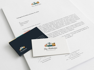 Branding branding business card camera flat photography