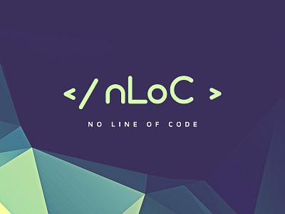 nLoc Logo code flat green logo