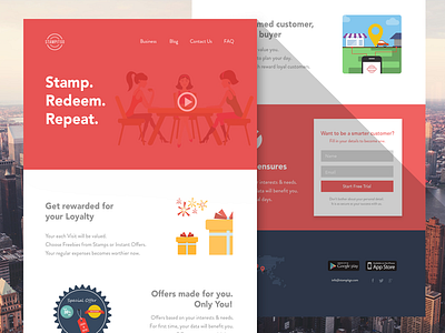 Stampitgo icon icons interfaces landingpage psd red simple sqaure ui ux web white