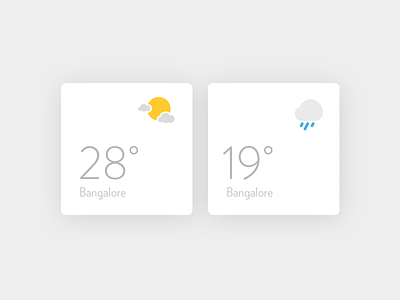 Weather widgets clean flat icons ui ux widget