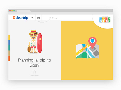 Landing Page - GITF animation clean cleartrip colors design flat landing page ui website