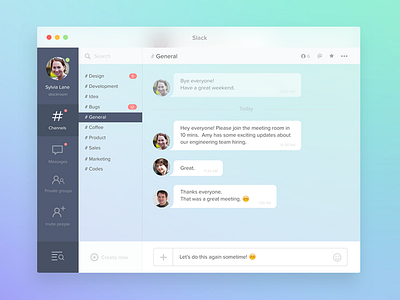 Slack Redesign Concept for OS X by Soumya Ranjan Bishi on Dribbble