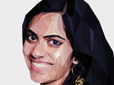 Minalee Rao lowpoly lowpoly portrait portrait