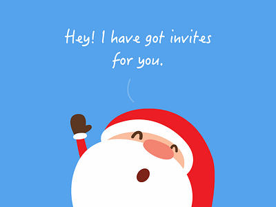 Two dribbble invites available christmas dribbble invite santa two invite