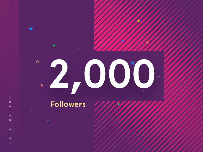 Celebrating 2k Followers by Soumya Ranjan Bishi on Dribbble