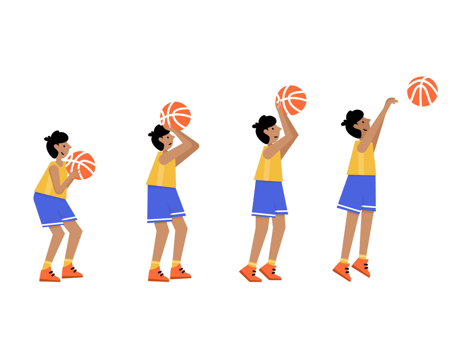 Free throw basketball by Tetiana Pavliuchenko on Dribbble