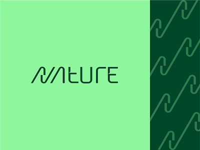 "Nature" wordmark brand identity branding design green identity design illustration logo logo design logos logotype minimalist nature typography wordmark