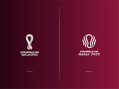 FIFA World Cup: Qatar 2022 - Logo Redesign 2022 brand identity branding design fifa identity design illustration logo logo design logo redesign logos qatar rebranding redesign sport world cup