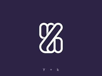 "y + k" Monogram brand identity branding icon icondesign identity identity branding identity design illustrator lettering lettermark logo logodesign logos modern modern logo modern logo design monogram type typography