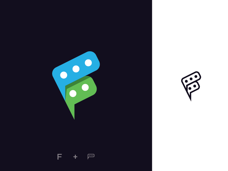 "F + Chat" Logo Concept chat app talk f letter concept chat monogram design brand app icon app modern illustrator icon branding minimalist brand identity identity design logo design logos logo