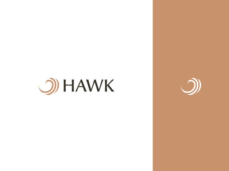 Hawk Logo & Type typeface brown bird hawk brand logodesign identity design modern illustrator icon minimalist logo design identity design branding brand identity logos logo
