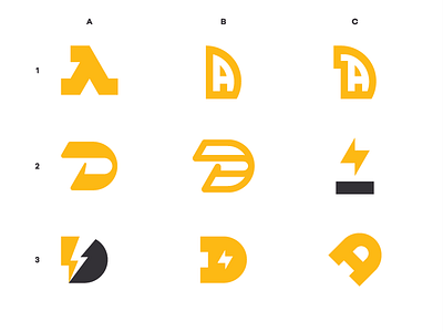 "Ala Denov" Logo Options. brand identity branding icon identity identity design logo logo design logos minimalist modern