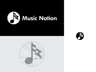 "Music Nation" Logotype & Grid brand identity branding design flag icon identity identity design illustrator logo logo design logodesign logos minimalist modern monogram music