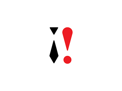 "Hiring" Logo Concept black brand identity branding hiring icon identity design illustrator logo logo design logos minimalist modern red tie