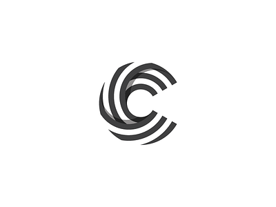 Letter "C" with stripes. brand identity branding c logo grey logo icon identity design illustrator letter letter c logo logo design logos minimalist modern stripes
