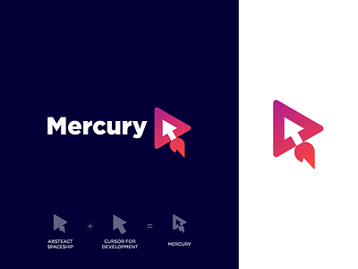 "Mercury" Logo Redesign brand identity branding challenge cursor development gradient icon identity design illustrator logo logo design logos mercury minimalist modern rebound space spaceship