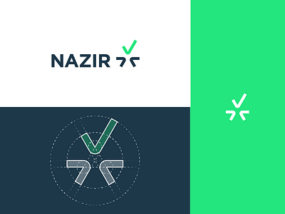 "NAZIR" Logotype & Grid brand identity branding coding grid grid logo icon identity design illustrator logo logo design logo grid logos logotype minimalist modern programing tech logo technology