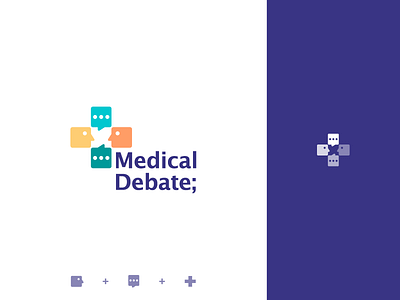 "Medical Debate" Logo Concept brand identity branding chat debate icon identity design illustrator logo logo design logos medical logo minimalist modern talk logo