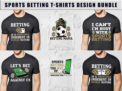 Sports Betting T-Shirts Design Bundle betting illustraion sports branding sports design sports logo sportshirt sportswear tshirt design tshirts typography