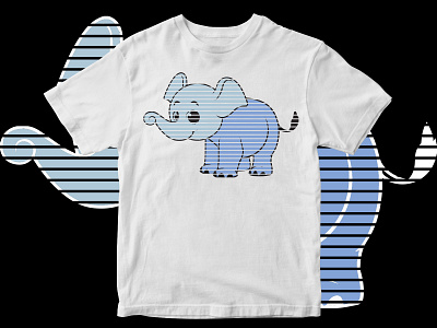 Elephant Motif T-Shirt Design